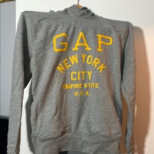 GAP Gray Hoodie with Yellow Print